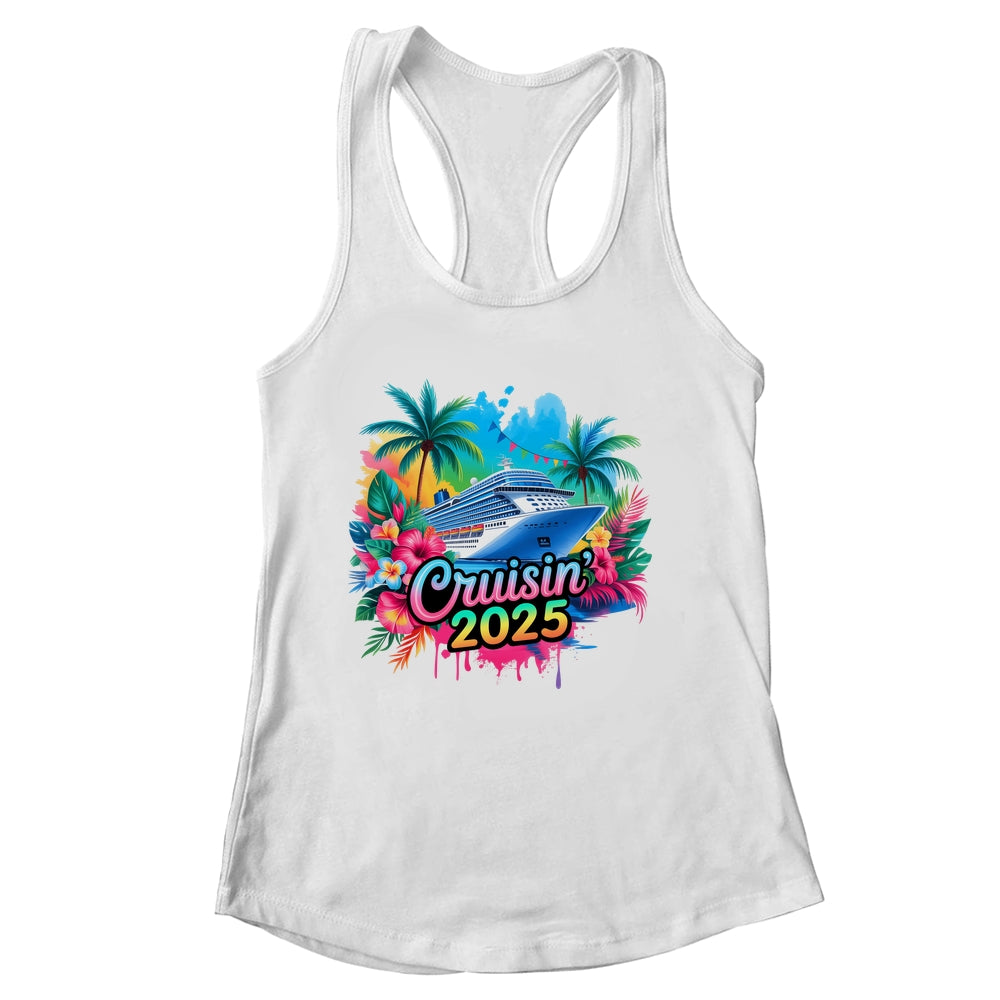 Family Cruisin 2025 Cruise Ship Cruising Vacation Watercolor Shirt & Tank Top | siriusteestore