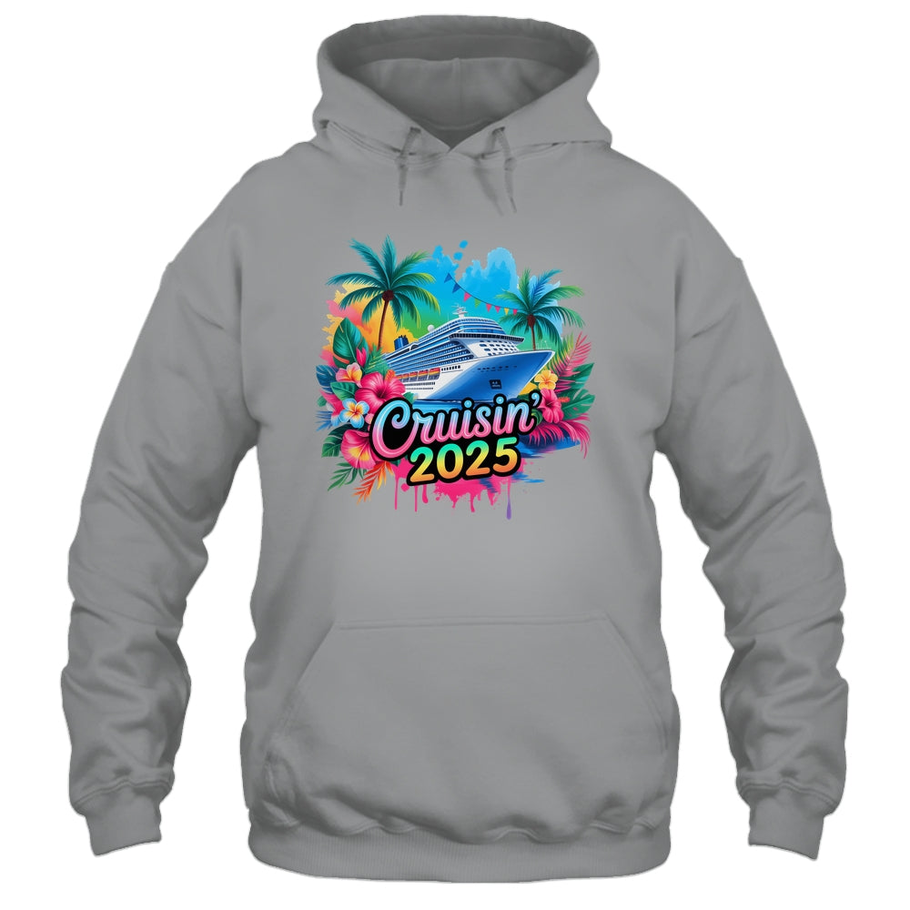 Family Cruisin 2025 Cruise Ship Cruising Vacation Watercolor Shirt & Tank Top | siriusteestore