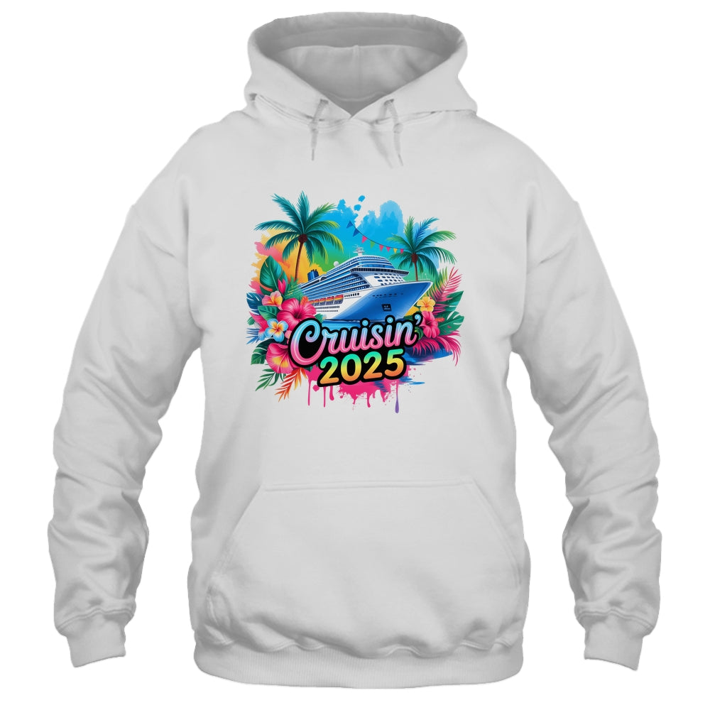 Family Cruisin 2025 Cruise Ship Cruising Vacation Watercolor Shirt & Tank Top | siriusteestore