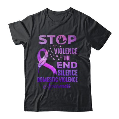 Family Domestic Violence Awareness Purple Ribbon Support Shirt & Hoodie | siriusteestore