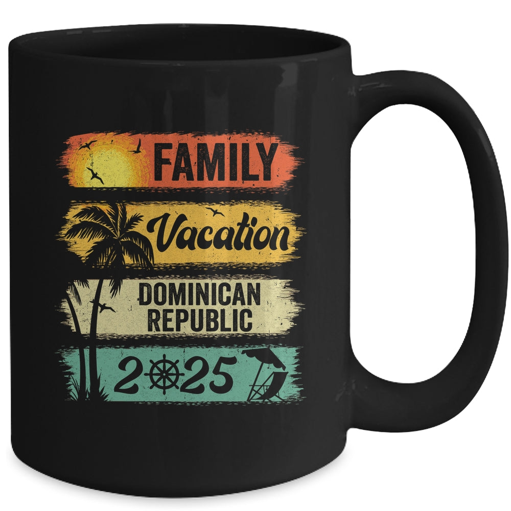 Family Dominican Republic Vacation 2025 Funny Matching Group Family Mug | siriusteestore