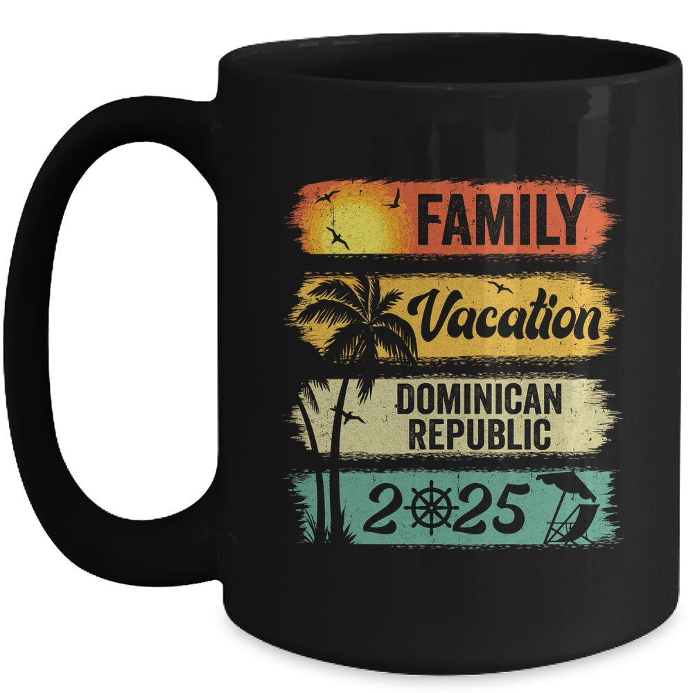 Family Dominican Republic Vacation 2025 Funny Matching Group Family Mug | siriusteestore