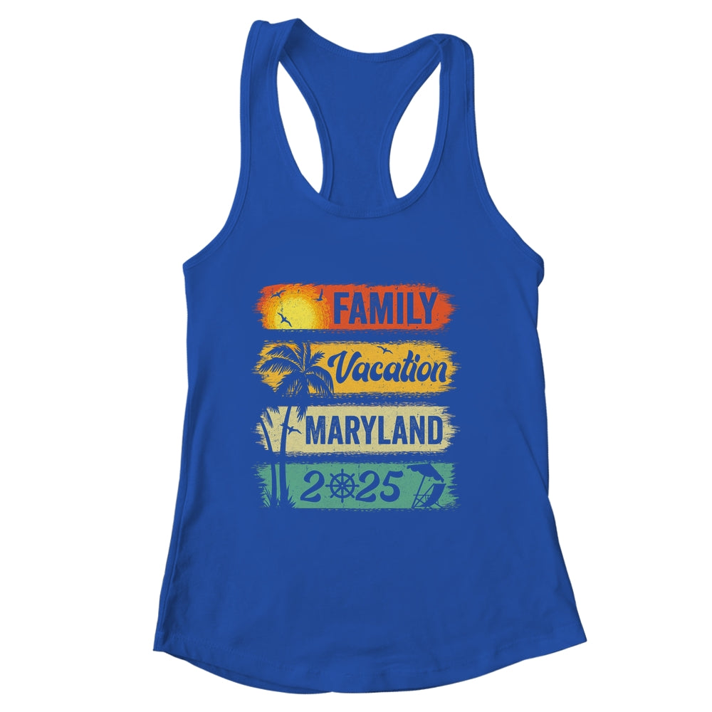 Family Maryland Vacation 2025 Funny Matching Group Family Shirt & Tank Top | siriusteestore