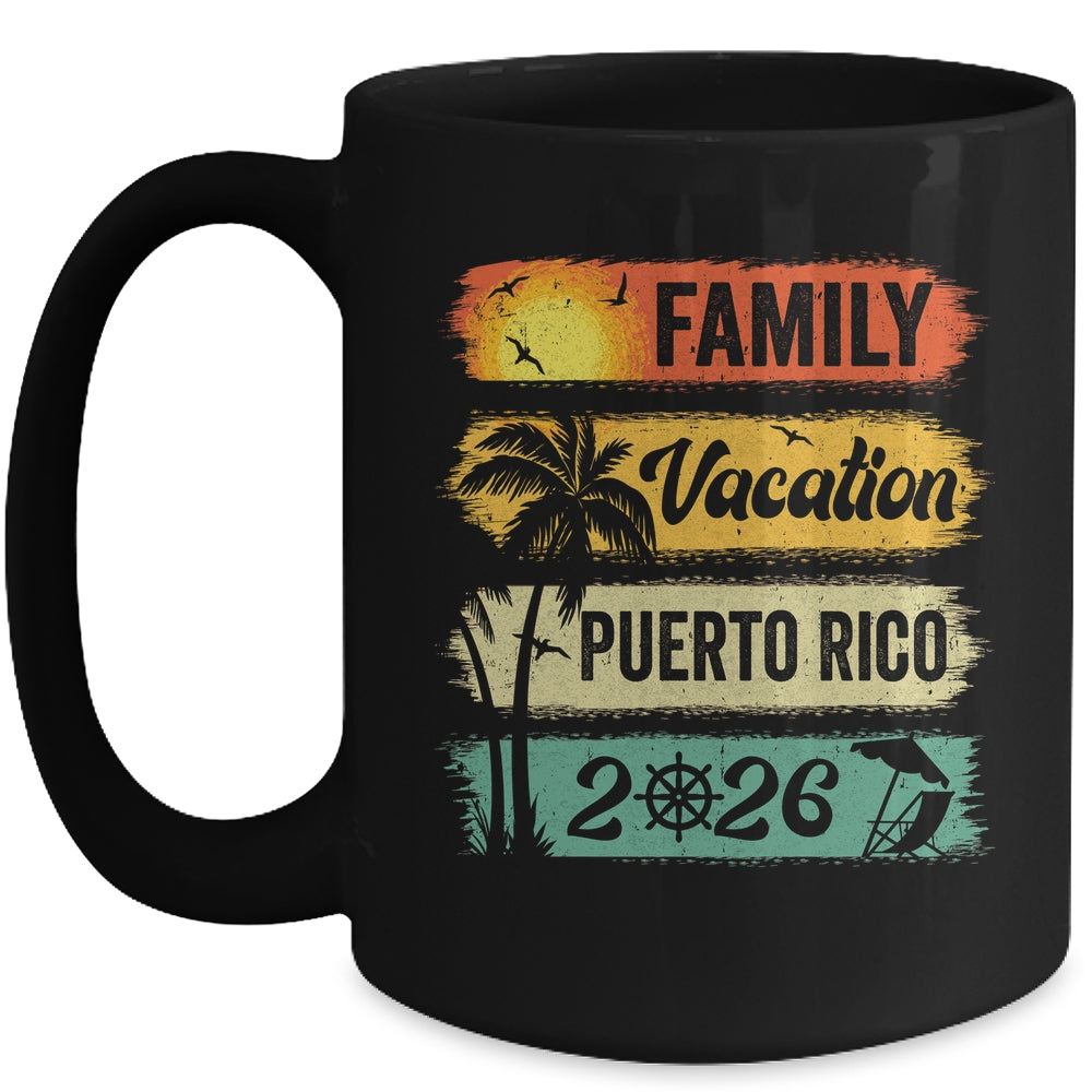 Family Puerto Rico Vacation 2026 Funny Matching Group Family Mug | siriusteestore