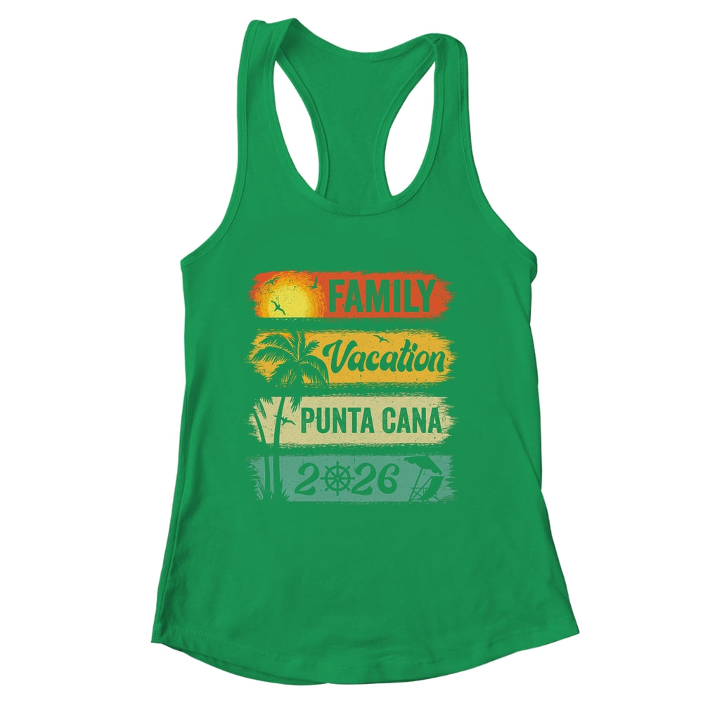 Family Punta Cana Vacation 2026 Funny Matching Group Family Shirt & Tank Top | siriusteestore