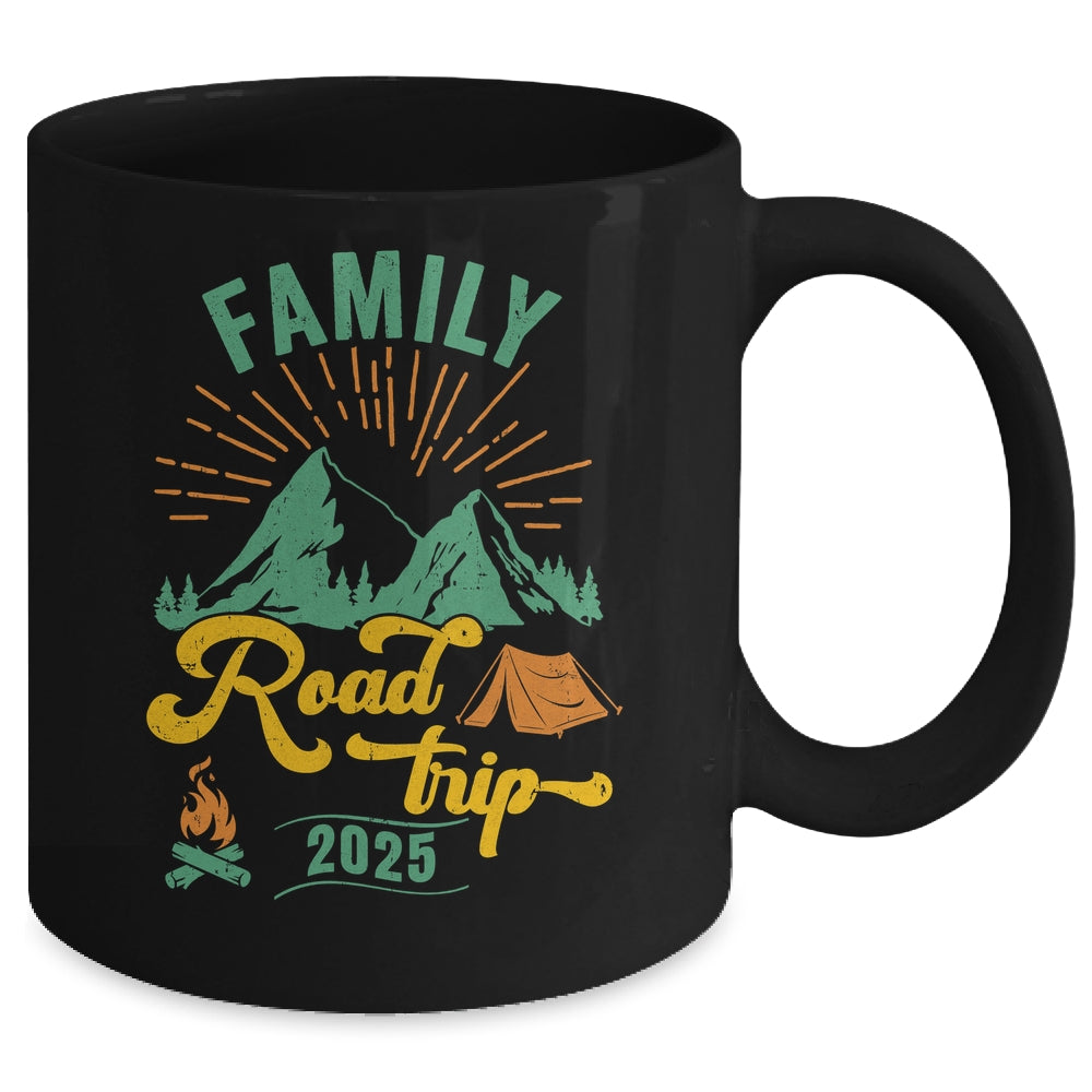 Family Road Trip 2025 Camping Crew Vacation Holiday Trip Mug | siriusteestore