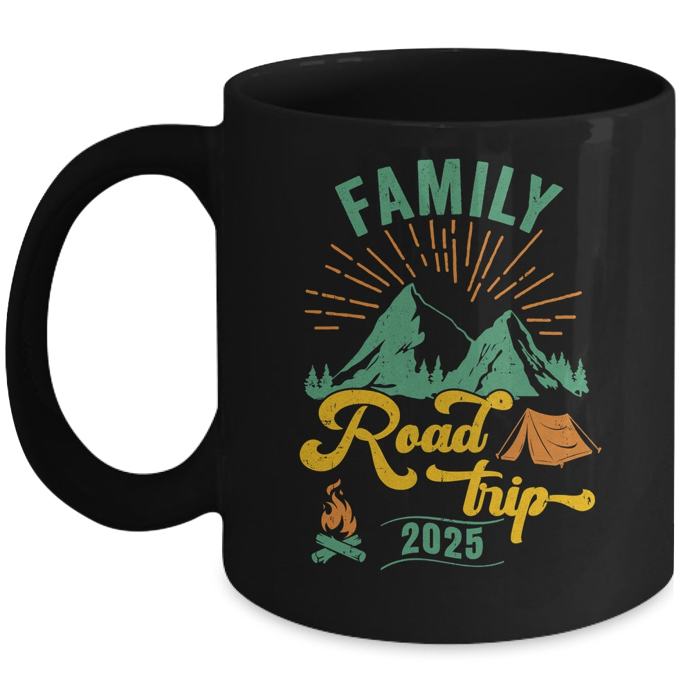 Family Road Trip 2025 Camping Crew Vacation Holiday Trip Mug | siriusteestore