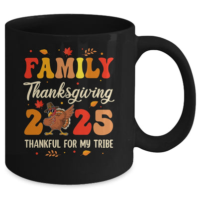 Family Thanksgiving 2025 Crew Dabbing Turkey Group Matching Mug | siriusteestore