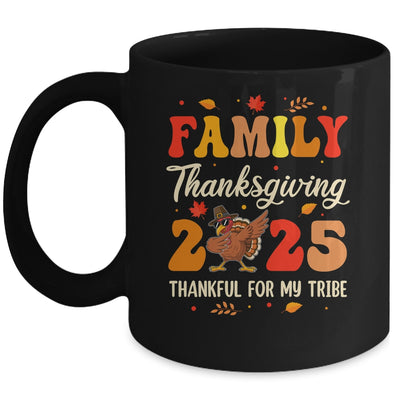 Family Thanksgiving 2025 Crew Dabbing Turkey Group Matching Mug | siriusteestore