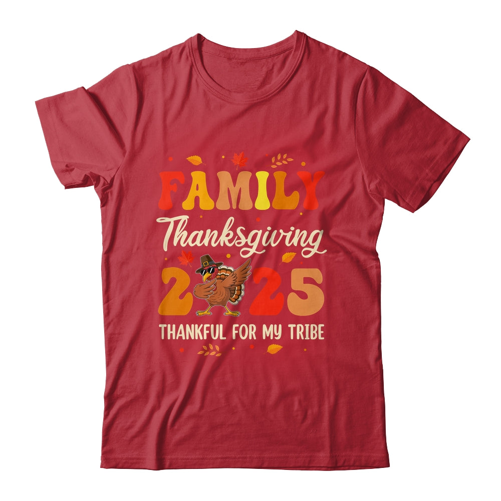 Family Thanksgiving 2025 Crew Dabbing Turkey Group Matching Shirt & Hoodie | siriusteestore