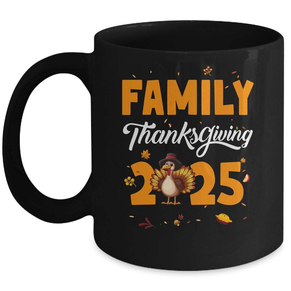 Family Thanksgiving 2025 Fall Autumn Turkey Matching Family Mug | siriusteestore