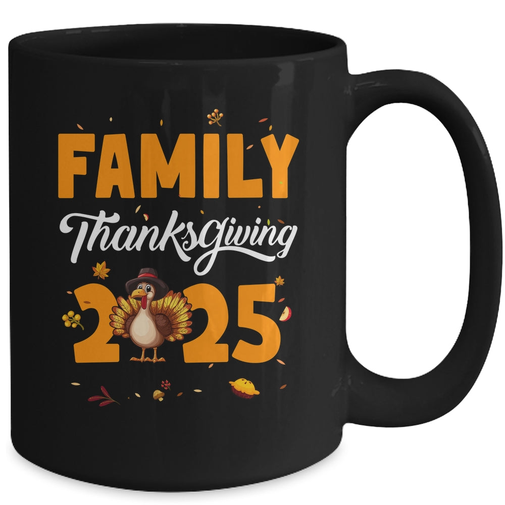 Family Thanksgiving 2025 Fall Autumn Turkey Matching Family Mug | siriusteestore