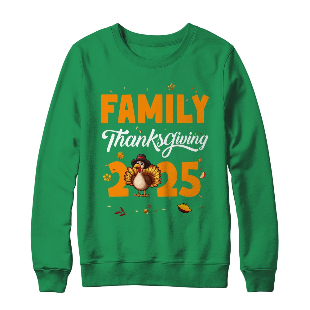 Family Thanksgiving 2025 Fall Autumn Turkey Matching Family Shirt & Sweatshirt | siriusteestore