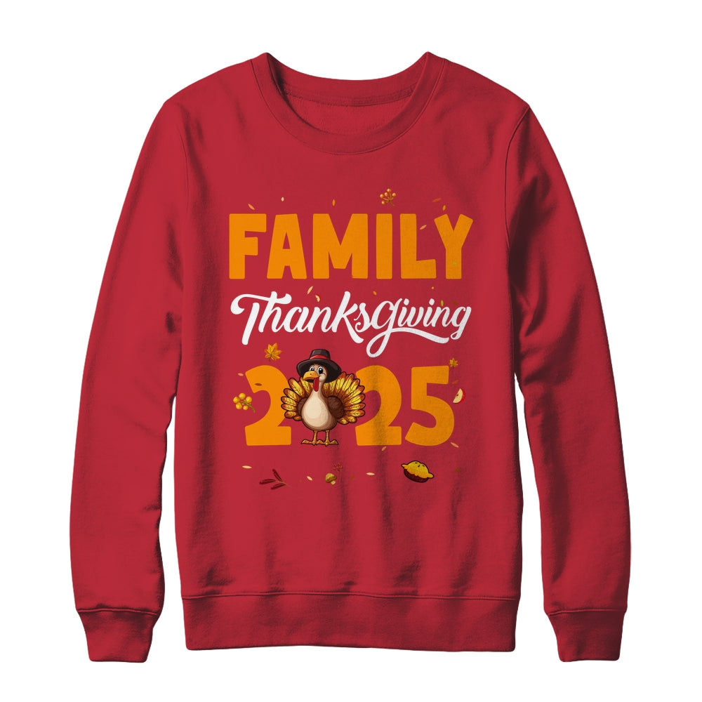 Family Thanksgiving 2025 Fall Autumn Turkey Matching Family Shirt & Sweatshirt | siriusteestore