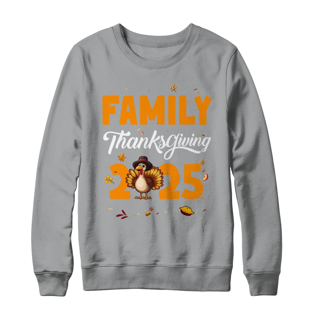 Family Thanksgiving 2025 Fall Autumn Turkey Matching Family Shirt & Sweatshirt | siriusteestore