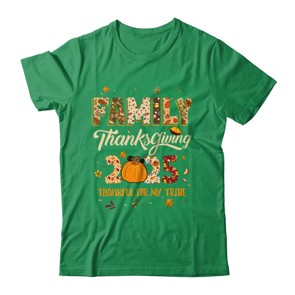 Family Thanksgiving 2025 Thankful For My Tribe Group Autumn Shirt & Sweatshirt | siriusteestore