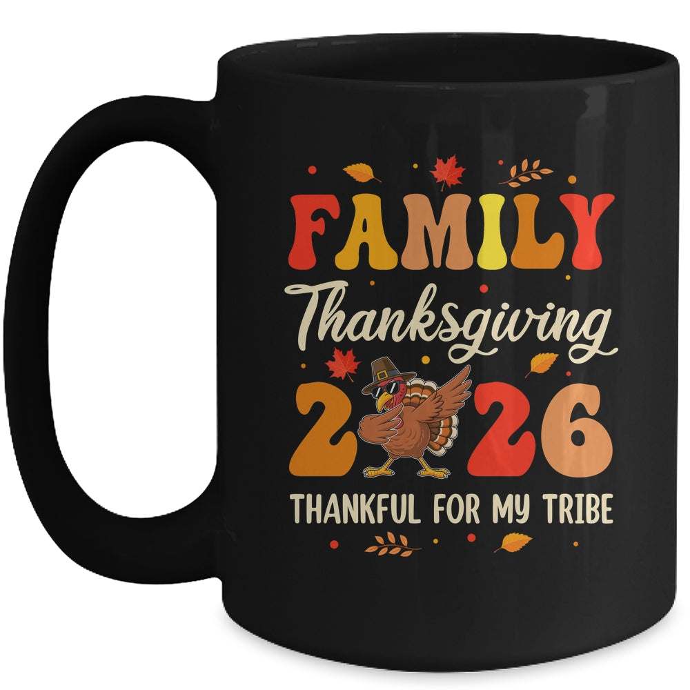 Family Thanksgiving 2026 Crew Dabbing Turkey Group Matching Mug | siriusteestore