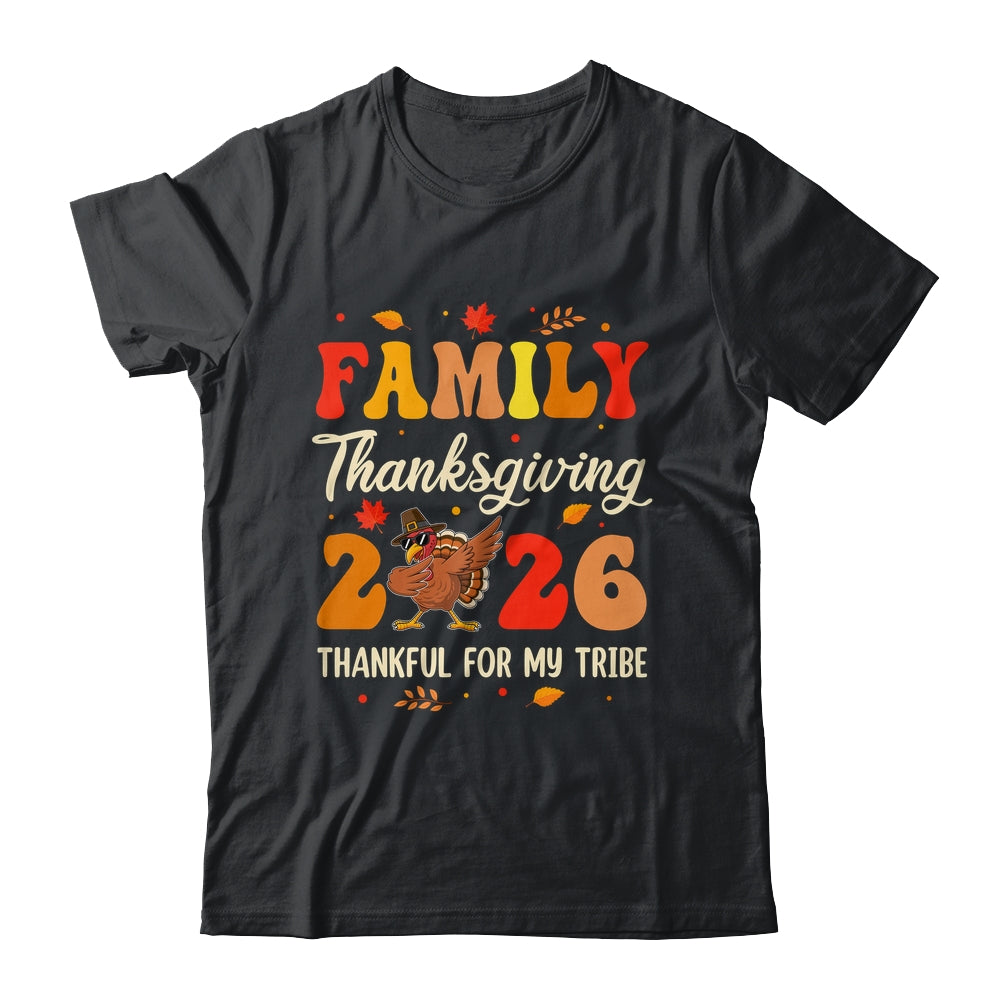 Family Thanksgiving 2026 Crew Dabbing Turkey Group Matching Shirt & Sweatshirt | siriusteestore