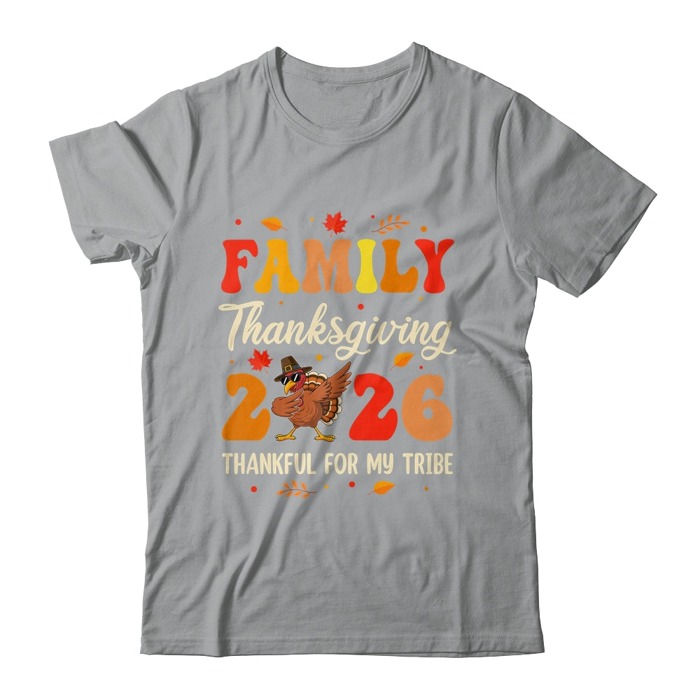 Family Thanksgiving 2026 Crew Dabbing Turkey Group Matching Shirt & Sweatshirt | siriusteestore