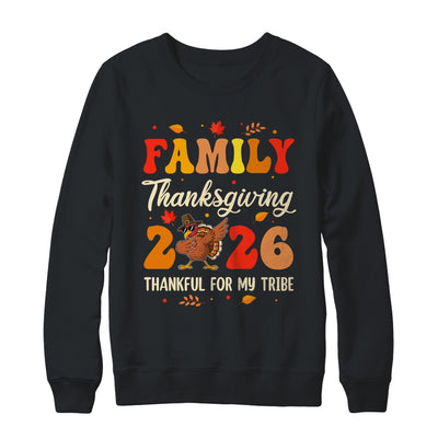 Family Thanksgiving 2026 Crew Dabbing Turkey Group Matching Shirt & Sweatshirt | siriusteestore
