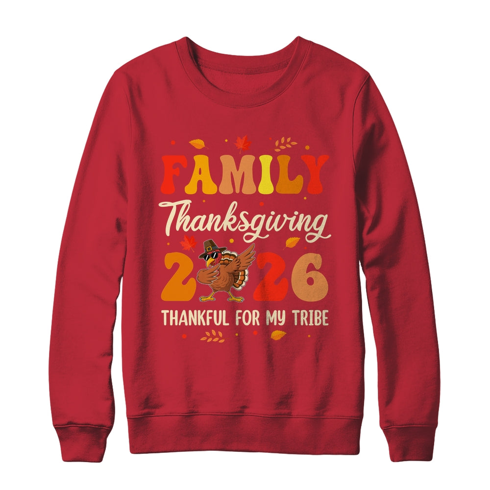 Family Thanksgiving 2026 Crew Dabbing Turkey Group Matching Shirt & Sweatshirt | siriusteestore
