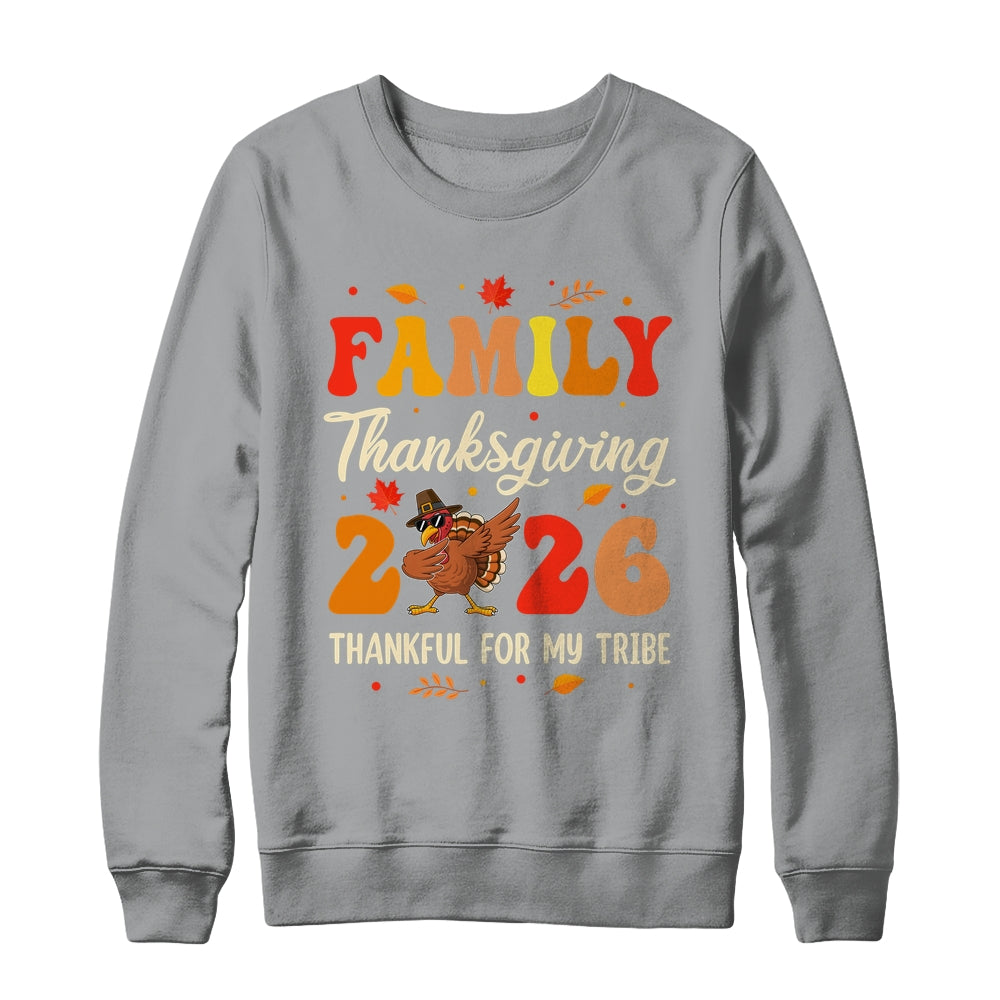 Family Thanksgiving 2026 Crew Dabbing Turkey Group Matching Shirt & Sweatshirt | siriusteestore