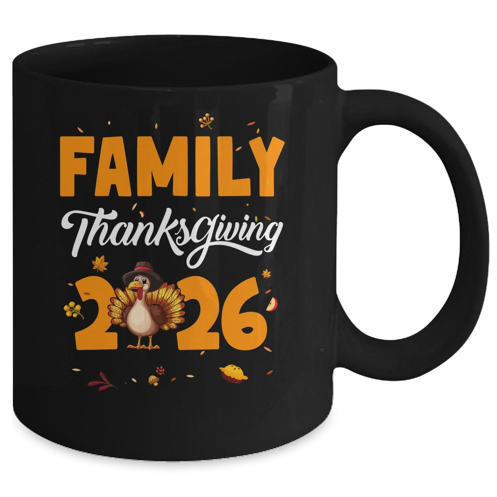 Family Thanksgiving 2026 Fall Autumn Turkey Matching Family Mug | siriusteestore