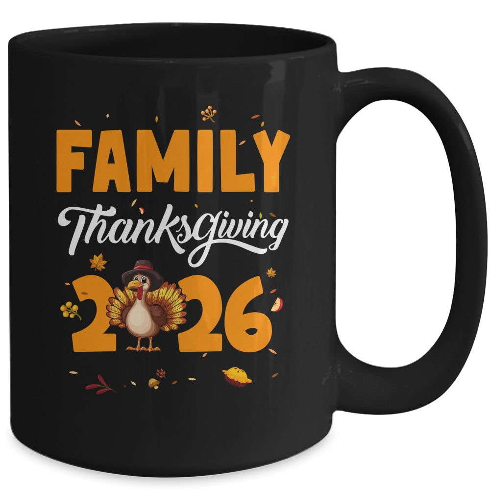 Family Thanksgiving 2026 Fall Autumn Turkey Matching Family Mug | siriusteestore