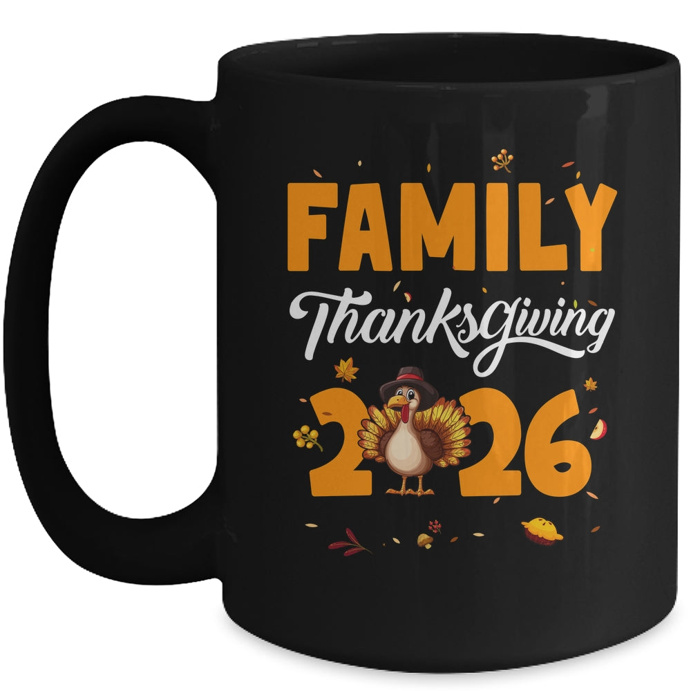 Family Thanksgiving 2026 Fall Autumn Turkey Matching Family Mug | siriusteestore