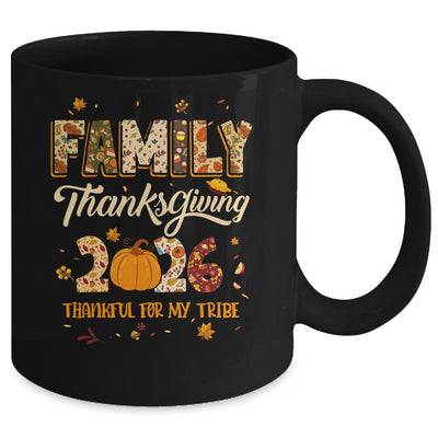 Family Thanksgiving 2026 Thankful For My Tribe Group Autumn Mug | siriusteestore