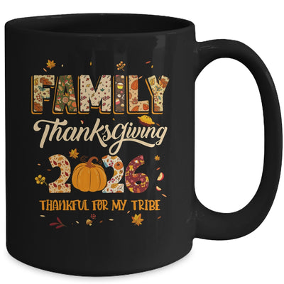 Family Thanksgiving 2026 Thankful For My Tribe Group Autumn Mug | siriusteestore