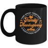Family Thanksgiving Thankful For My Tribe Group Autumn Mug | siriusteestore