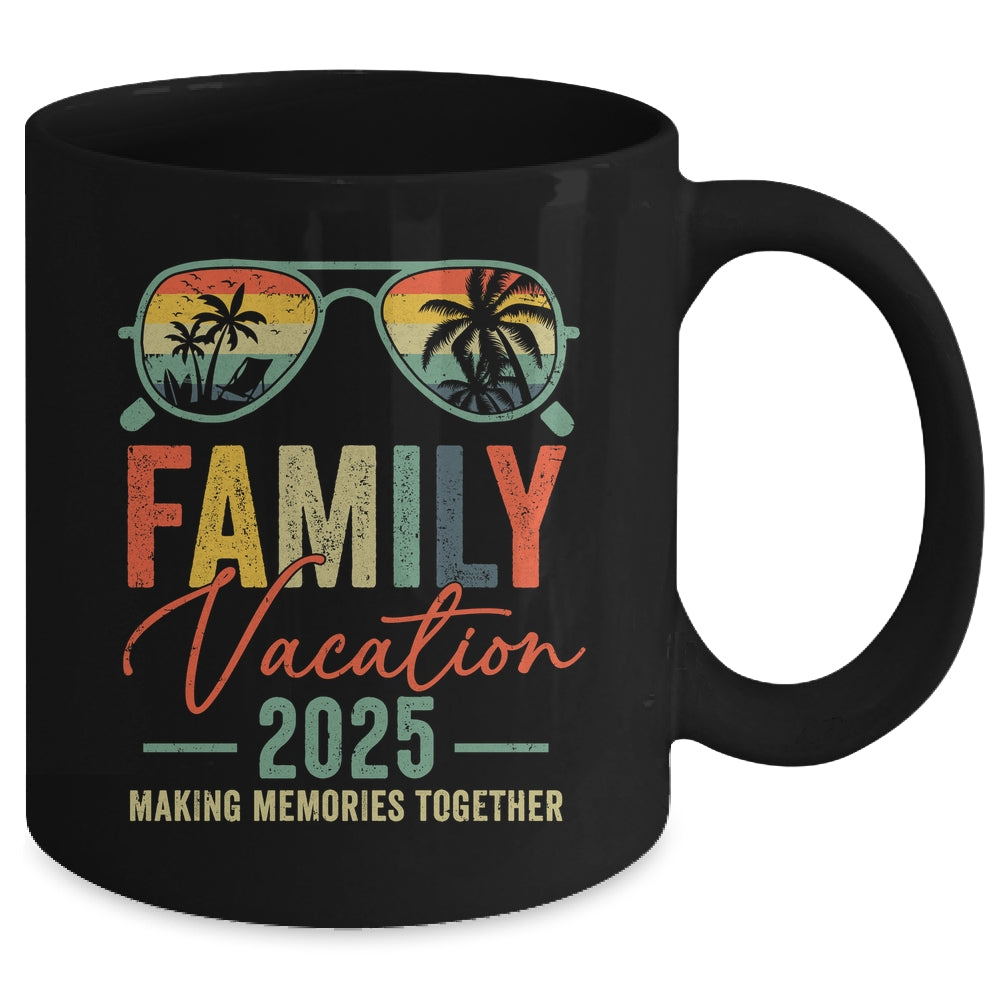 Family Vacation 2025 Beach Matching Summer Vacation Retro Mug | siriusteestore