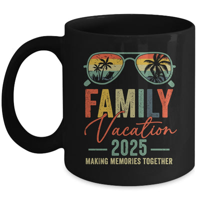 Family Vacation 2025 Beach Matching Summer Vacation Retro Mug | siriusteestore