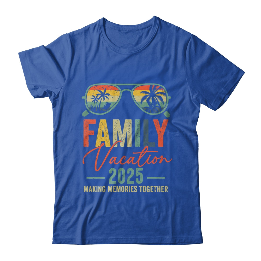 Family Vacation 2025 Beach Matching Summer Vacation Retro Shirt & Tank Top | siriusteestore