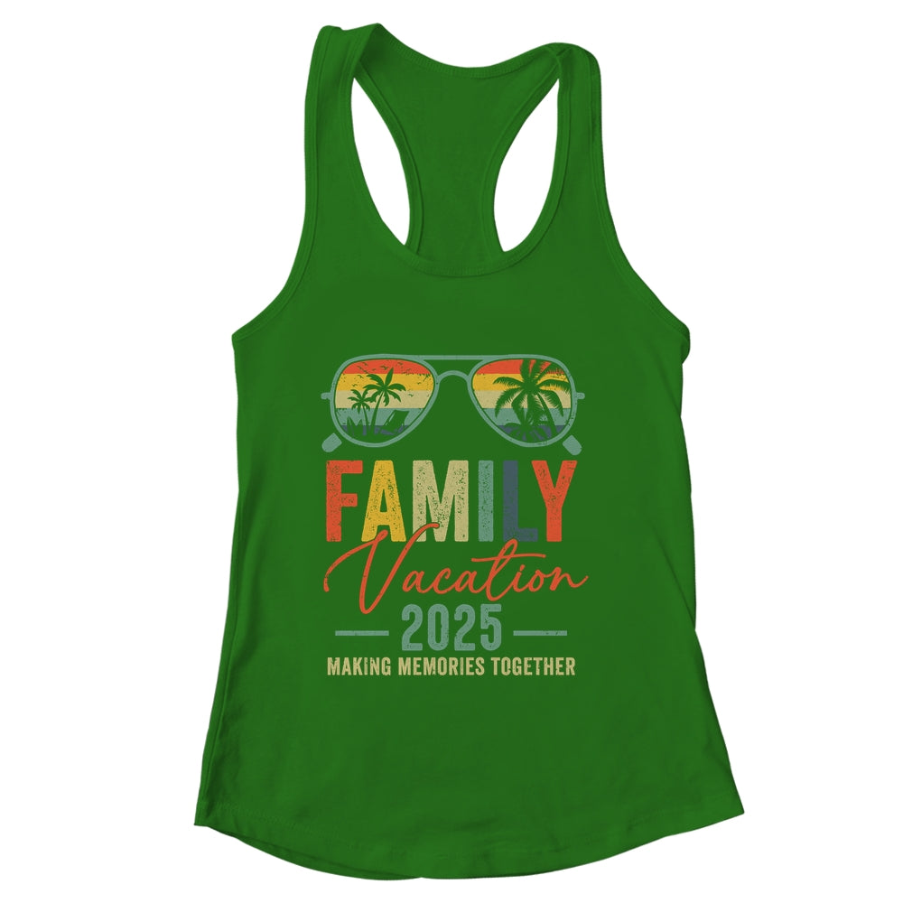 Family Vacation 2025 Beach Matching Summer Vacation Retro Shirt & Tank Top | siriusteestore