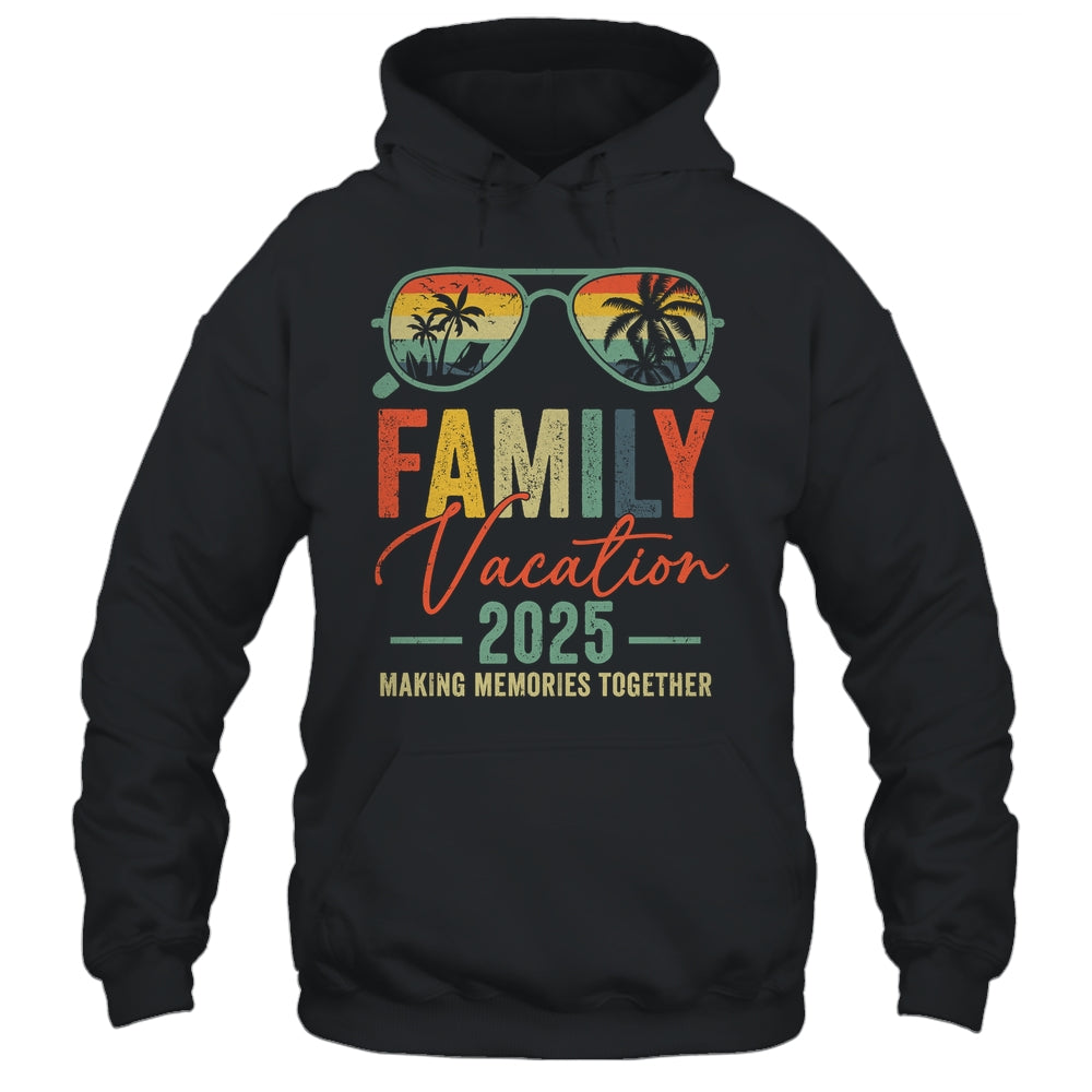 Family Vacation 2025 Beach Matching Summer Vacation Retro Shirt & Tank Top | siriusteestore