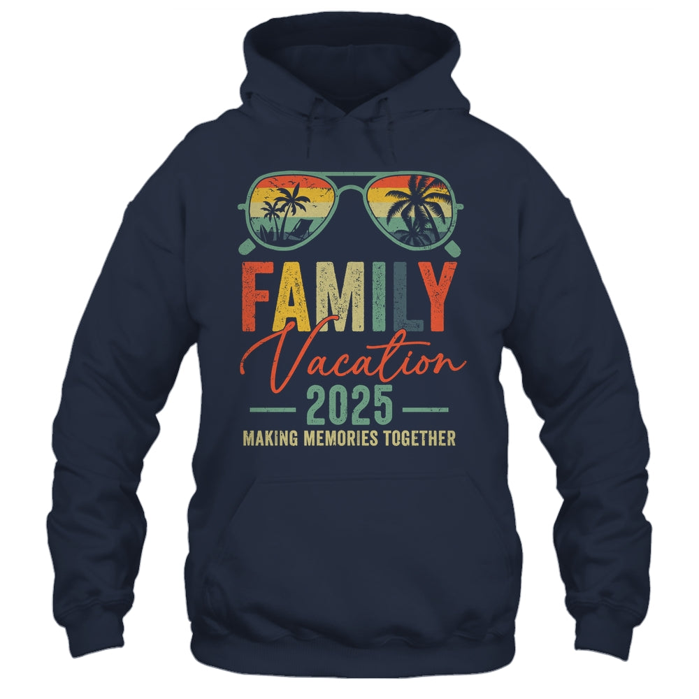 Family Vacation 2025 Beach Matching Summer Vacation Retro Shirt & Tank Top | siriusteestore