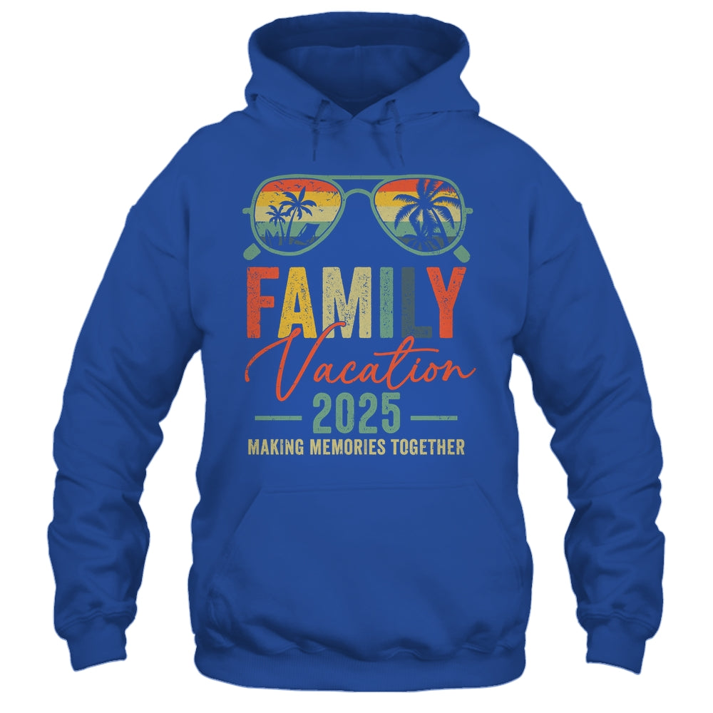 Family Vacation 2025 Beach Matching Summer Vacation Retro Shirt & Tank Top | siriusteestore