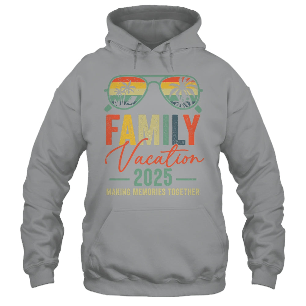 Family Vacation 2025 Beach Matching Summer Vacation Retro Shirt & Tank Top | siriusteestore
