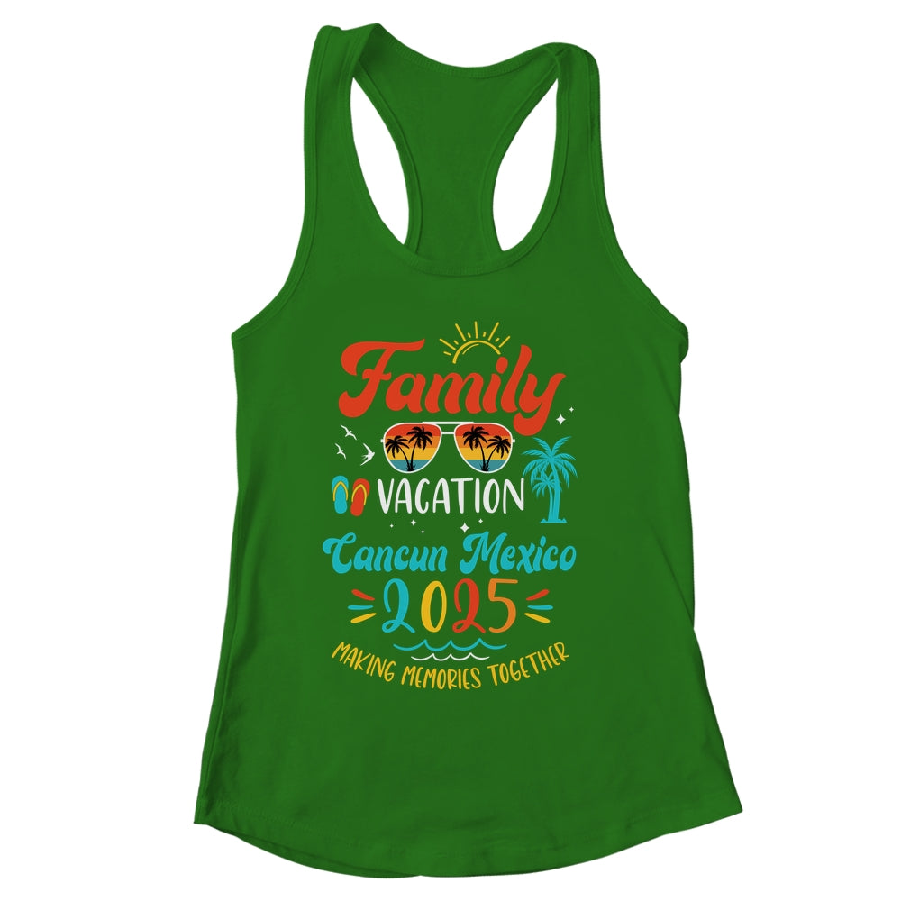 Family Vacation 2025 Cancun Mexico Matching Summer Vacation Shirt & Tank Top | siriusteestore