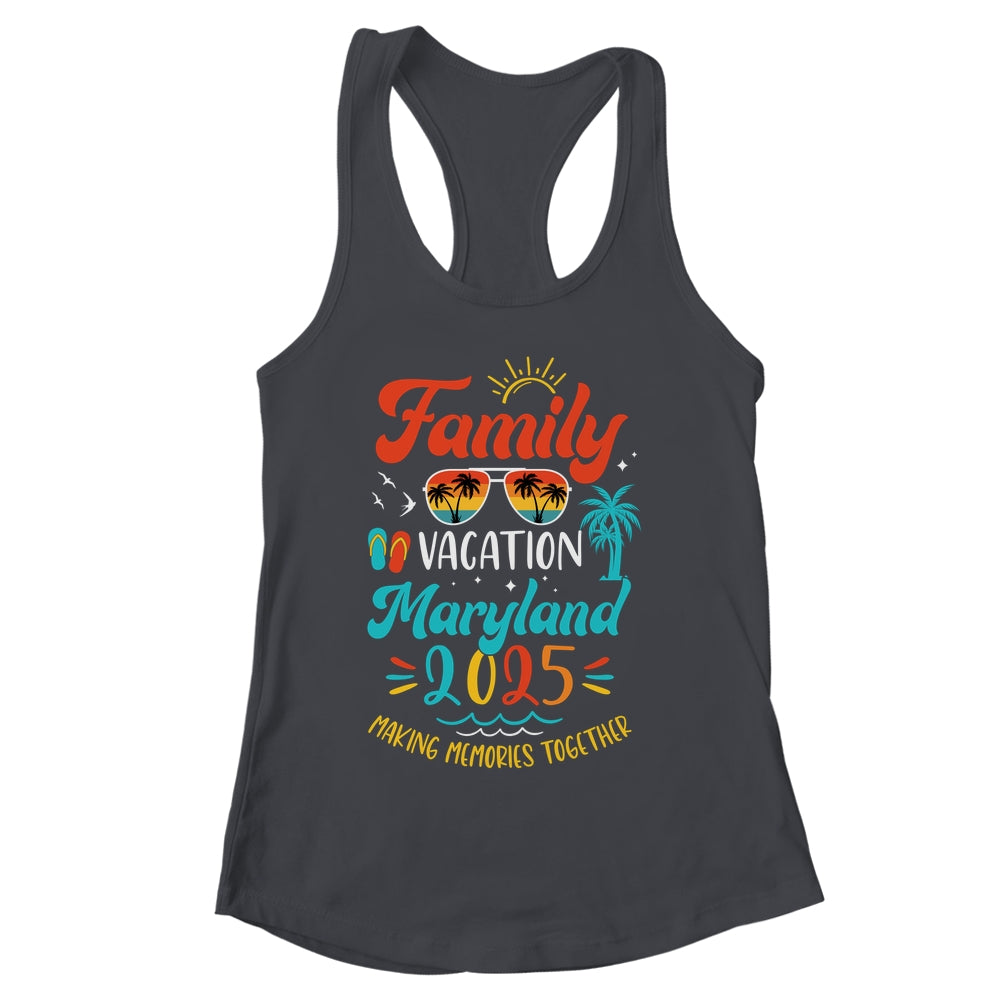 Family Vacation 2025 Maryland Matching Summer Vacation Shirt & Tank Top | siriusteestore