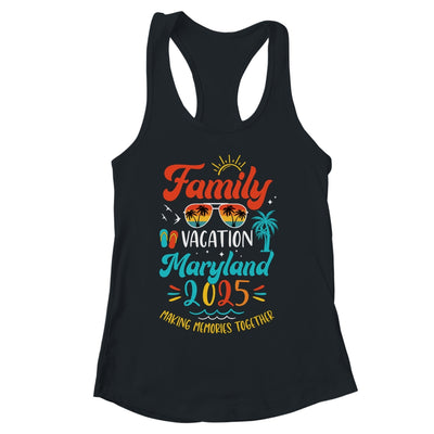 Family Vacation 2025 Maryland Matching Summer Vacation Shirt & Tank Top | siriusteestore