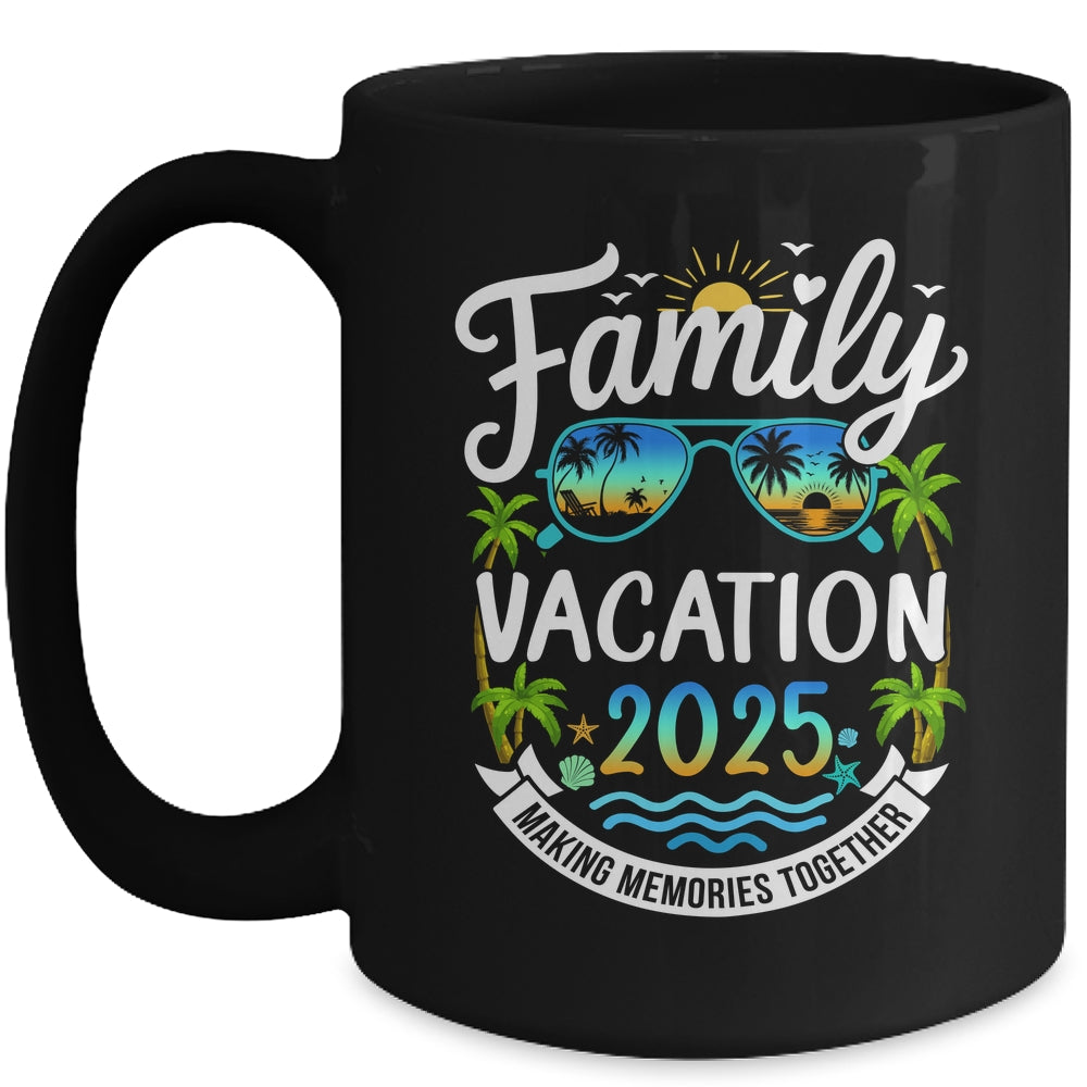 Family Vacation 2025 Matching Family Summer Vacation Beach Mug | siriusteestore