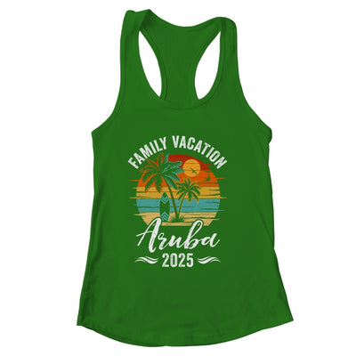 Family Vacation 2025 Vintage Aruba Summer Matching Trip Shirt & Tank Top | siriusteestore