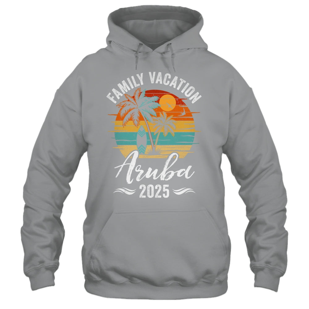 Family Vacation 2025 Vintage Aruba Summer Matching Trip Shirt & Tank Top | siriusteestore