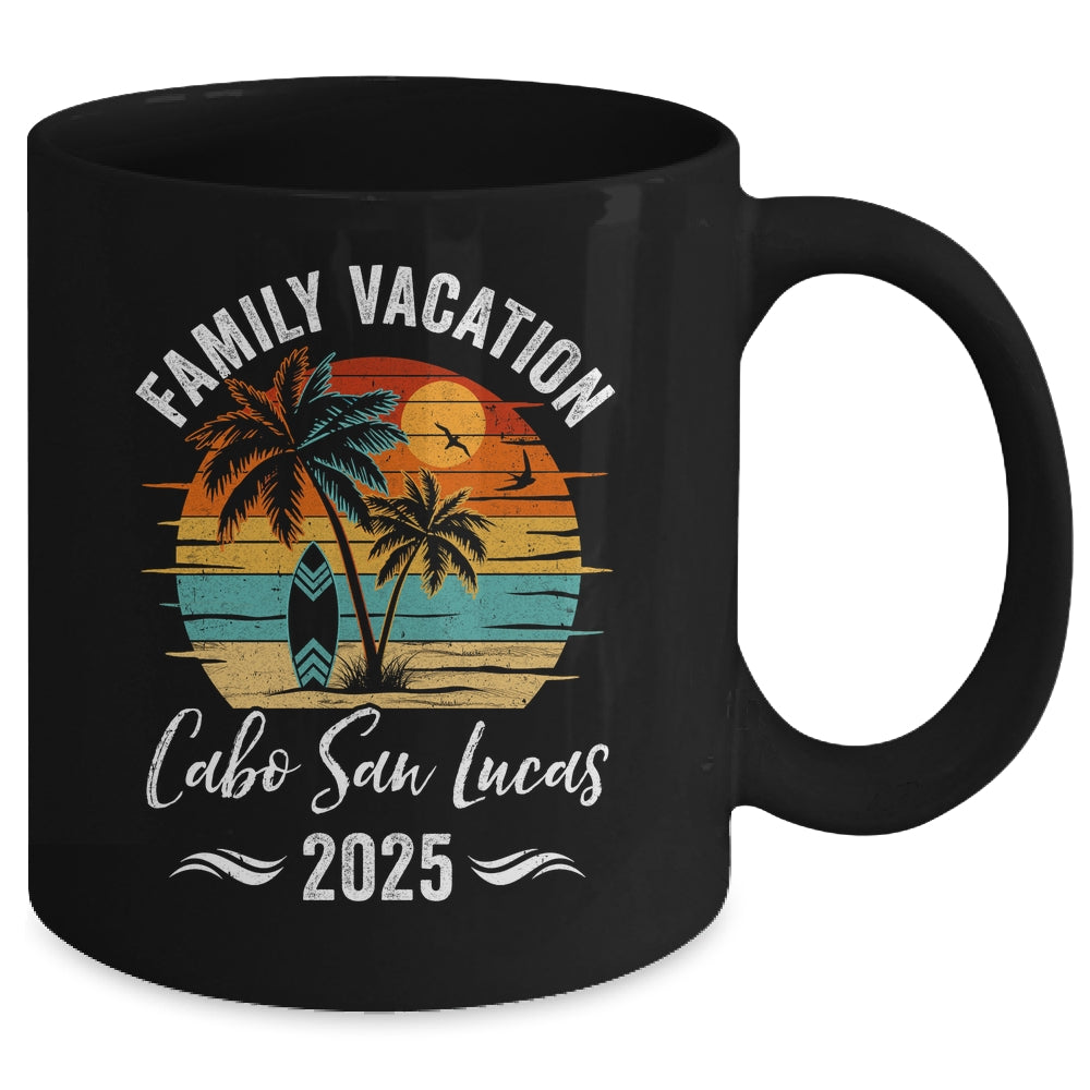 Family Vacation 2025 Vintage Cabo San Lucas Summer Matching Trip Mug | siriusteestore