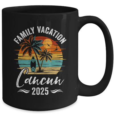 Family Vacation 2025 Vintage Cancun Summer Matching Trip Mug | siriusteestore