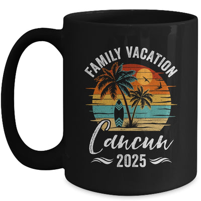 Family Vacation 2025 Vintage Cancun Summer Matching Trip Mug | siriusteestore