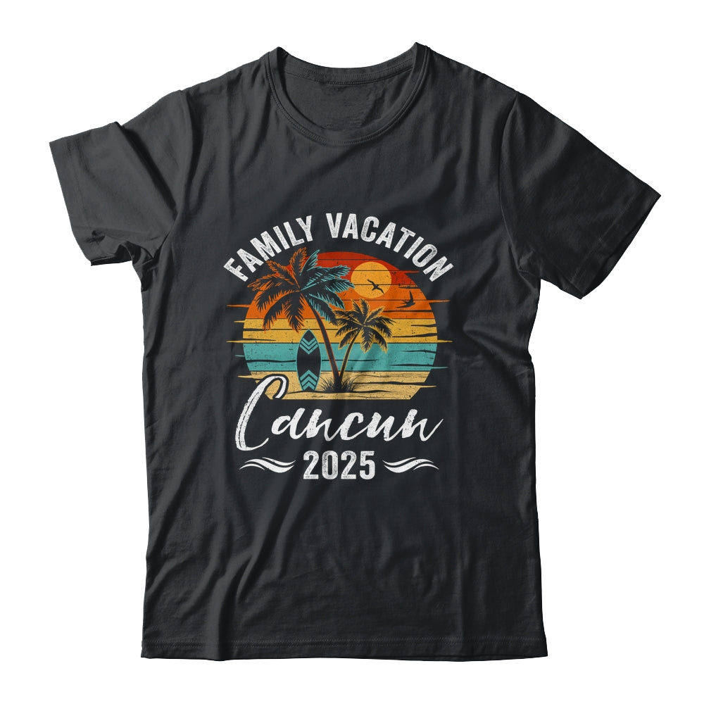 Family Vacation 2025 Vintage Cancun Summer Matching Trip Shirt & Tank Top | siriusteestore